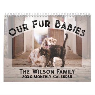 Calendário Fotográfico 2024: Peles Bebês, Animais 