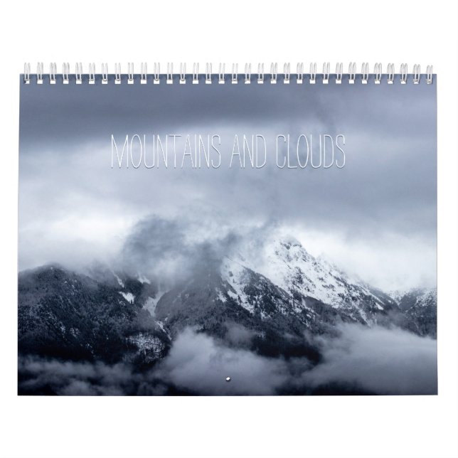 Calendário fotográfico da paisagem das montanhas e (Capa)
