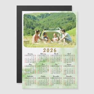 Calendário Fotográfico de 2026 Nebulosa Verde com 