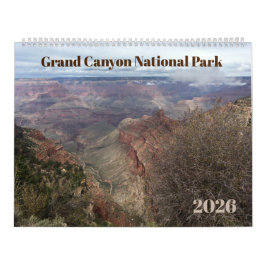 Calendário Fotográfico do Grand Canyon 2026 de 12 