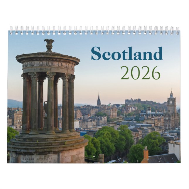 Calendário Fotográfico para 2026 na Escócia (Capa)