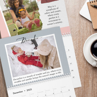 Calendário Fotos da Família de Cotação Personalizada Colorida