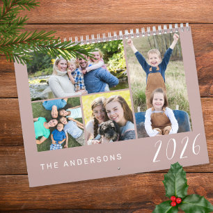 Calendário Fotos da família simples e minimalista 2026
