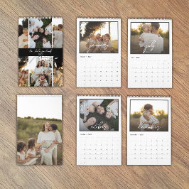 Calendário Fotos da Família Simples e Modernas Personalizadas