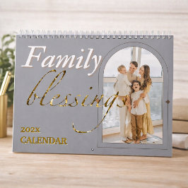 Calendário Fotos de Bênçãos da Família Escrítura Cristã