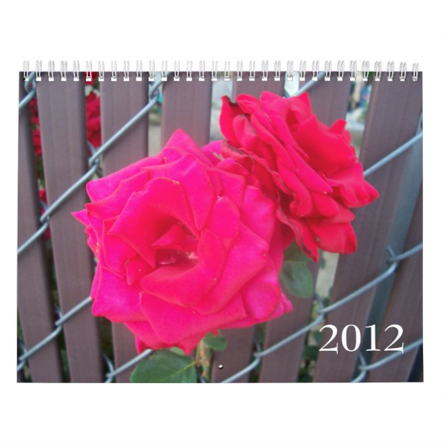 Calendário Fotos de Flores Favoritas Personalizáveis (Capa)
