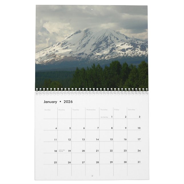 Calendário Fotos do grande noroeste (Jan 2026)