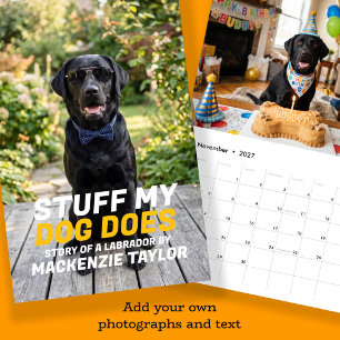 Calendário Fotos do seu cão Personalizadas Feitas à medida