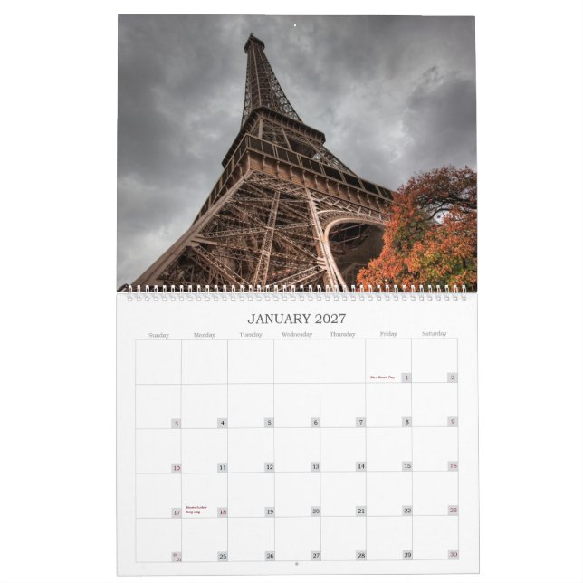 Calendário Fotos do viagem (Jan 2027)