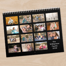 Calendário Fotos Personalizadas de 15 Meses Modernas