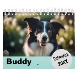 Calendário Fotos Personalizadas de Cachorro Ano do Pet Crie o