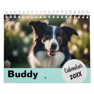 Calendário Fotos personalizadas de cães por ano Crie seu próp