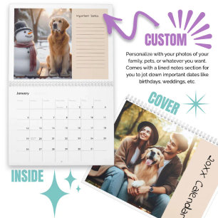 Calendário Fotos Personalizadas Família Animais de Estimação