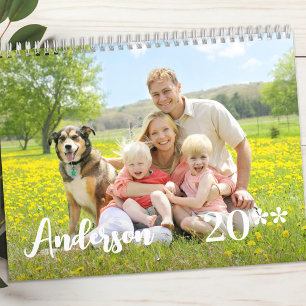 Calendário Fotos Personalizadas Simples da Família Moderna 20