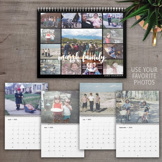 Calendário Fotos Personalizadas Simples Modernas - 13 Imagens (Criador carregado)