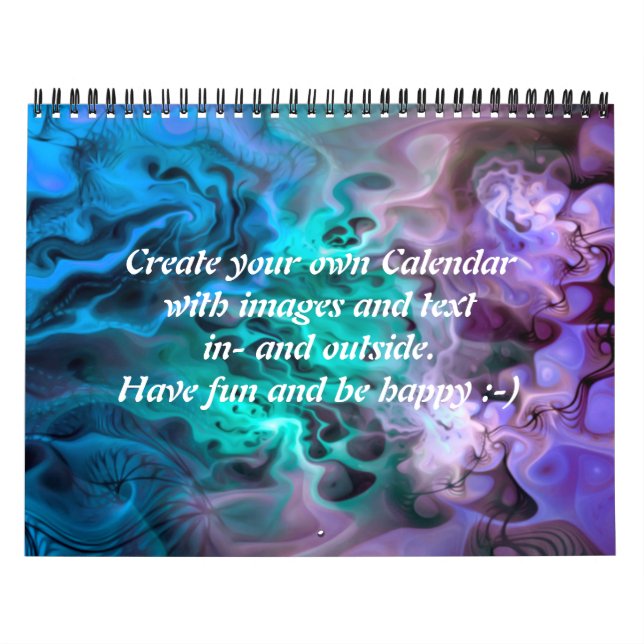 Calendário Fractal de apófise abstrato I + texto e imagens (Capa)