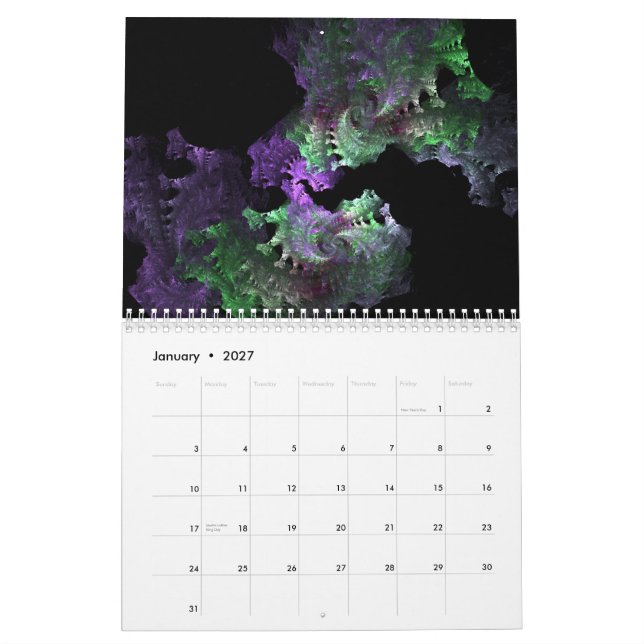 Calendário Fractals para 2015 v1 (Jan 2027)
