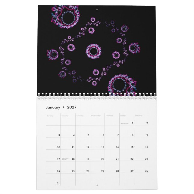 Calendário Fractals para 2015 v2 (Jan 2027)