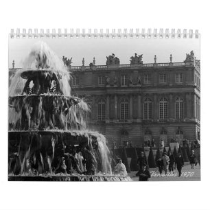 Calendário França antiga palácio de Versalhes Paris 1970