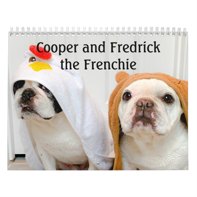 Calendário francês do Bulldog para Dog Lovers! (Capa)