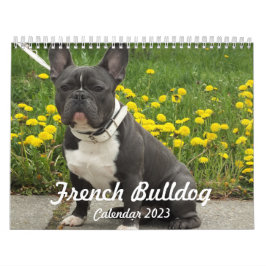 Calendário Francês para Bulldog 2023 Adicione Suas
