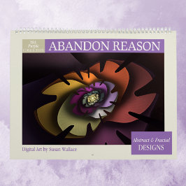 Calendário Fraturas de Abstrato de Coleção Roxa 2026