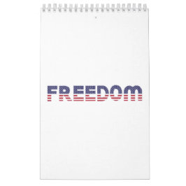 Calendário Freedom American Flag for Patriotic & Liberty Gift