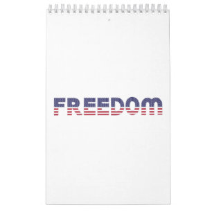 Calendário Freedom American Flag for Patriotic & Liberty Gift