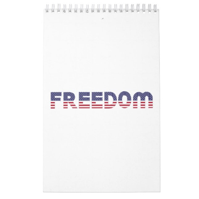 Calendário Freedom American Flag for Patriotic & Liberty Gift (Capa)