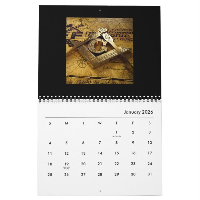 Calendário Freemason (Jan 2026)