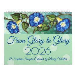 Calendário "From Glory to Glory" 2026 Scripture Calendar
