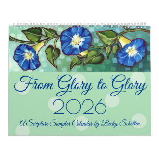 Calendário "From Glory to Glory" 2026 Scripture Calendar