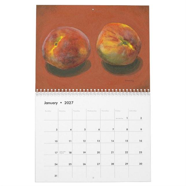 Calendário Fruta e vegetarianos (Jan 2027)