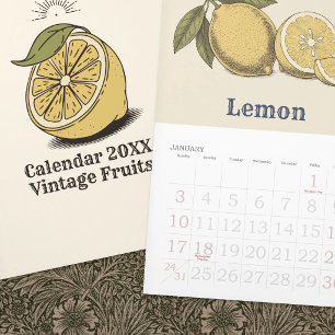 Calendário Frutas de Pomar Vintage