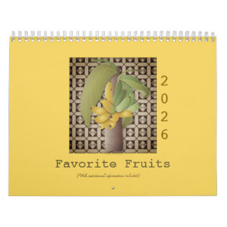 Calendário Frutas Favoritas (Com informações nutricionais)