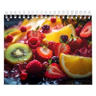 Calendário Frutas novas Assornos Comida saudável e colorido