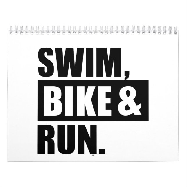 Calendário Funcionamento da bicicleta da natação (Capa)