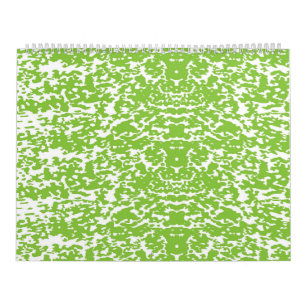 Calendário fundo abstrato verde e branco