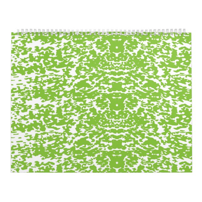 Calendário fundo abstrato verde e branco (Capa)