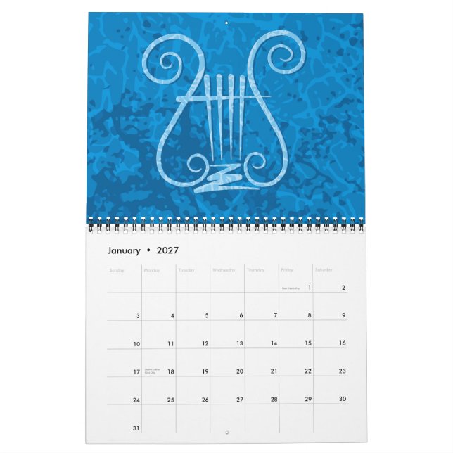 Calendário Fundo de Lira Azul (Jan 2027)