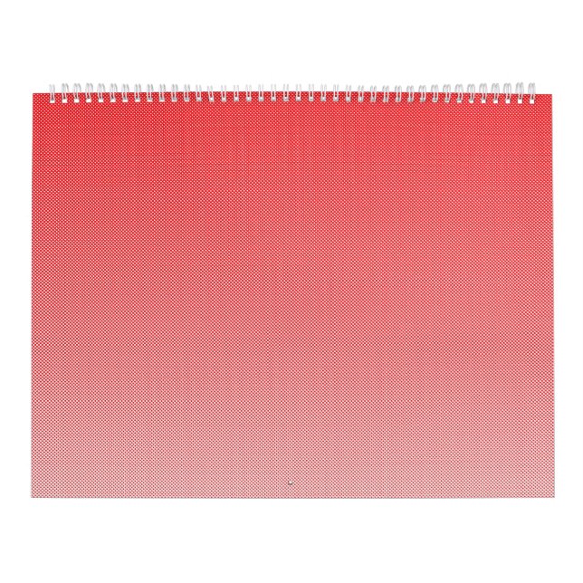 Calendário fundo vermelho e branco com quadrados pequenos (Capa)