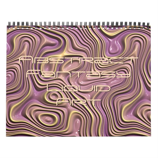 Calendário Funky Fantasy Onda Designs de Arte Moderna 3D (Capa)
