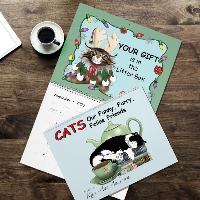 Calendário Funny Cats Humour Calendar 2026 (Criador carregado)