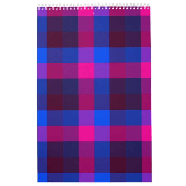Calendário Fusão de mosaico néon (Capa)