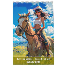 Calendário Galloping Dreams – Manga Horse Girl Calendar 2026