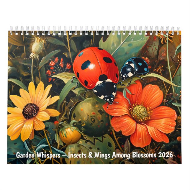 Calendário Garden Whispers – Insects & Wings Among Blossoms 2 (Capa)