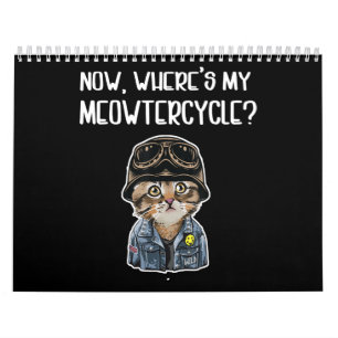 Calendário Garota Que Adora Presente De Gatos Para Motociclet