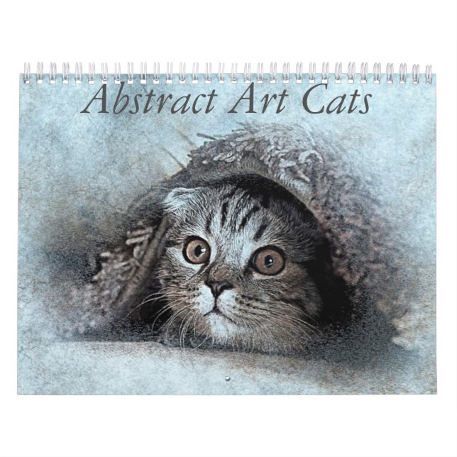 Calendário Gato de Arte Abstrato (Capa)