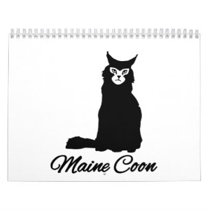 Calendário Gato de racum de Maine