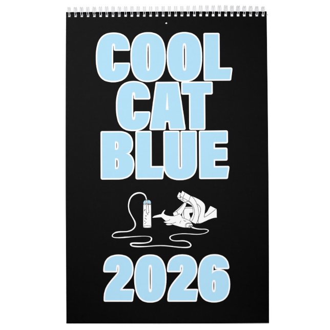 Calendário Gato Legal Azul 2026 (Capa)